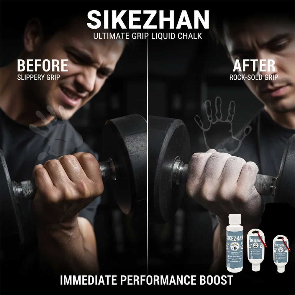 SIKEZHAN Professional Liquid Chalk  Anti-Slip Magnesium Powder for Rock Climbing Weightlifting Gym Crossfit Strong Grip image 6