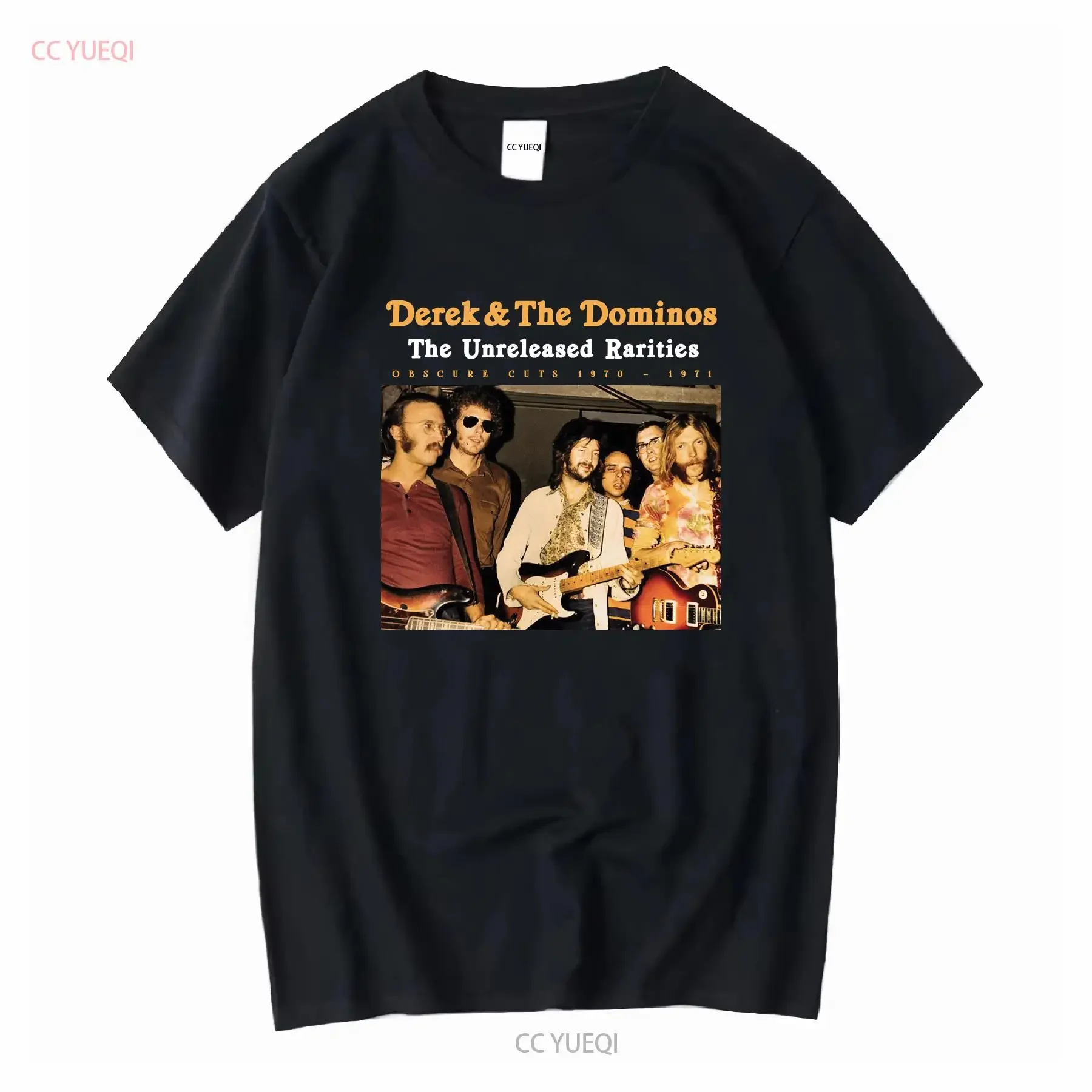 Eric Clapton Derek y los dominó concierto hombres camiseta negro S 5XL YY942 vintage lavado Unisex estirado ligeramente streetwear