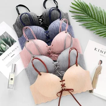 Push-Up Bhs Sexy Nahtlose Unterwäsche Frauen Damen Kleine Brust Versammelt Büstenhalter Draht Freies Weibliche Bralette Schönheit Zurück Dessous