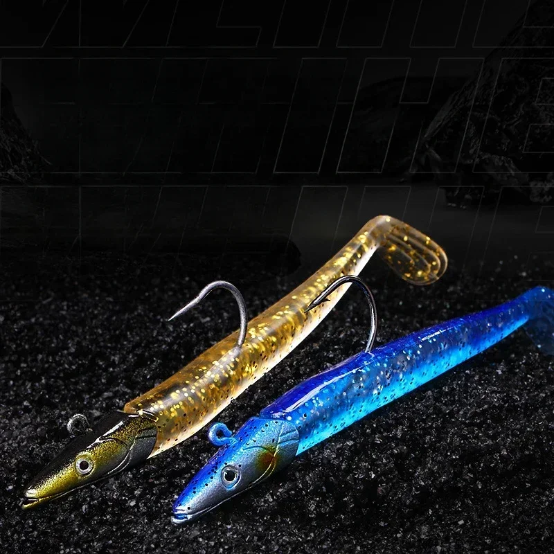 New 12.5cm22g Submerged Lead Head Bait 5-Color Soft Bait Luya Bait Luminous Lead Head Soft Fish