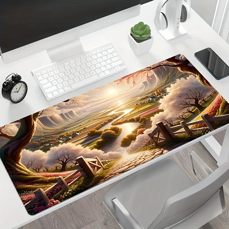 

Large Soft Natural Rubber Mouse Pad Vibrant Landscape Gaming Computer Keyboard Desk Mat Computer Mouse Pad Office Workspace