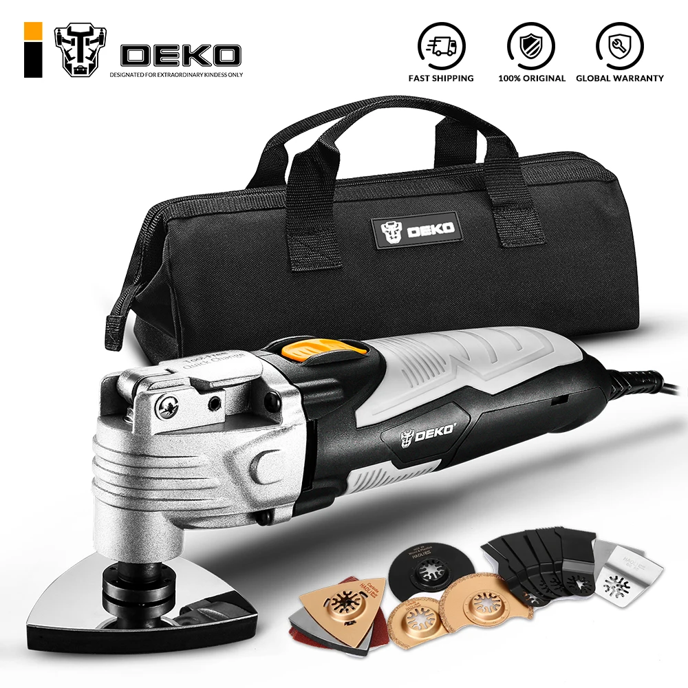 DEKO 220V DKOM40LD1/2 A Velocità Variabile Elettrico Multifunzione Oscillante Strumento Taglierina Elettrica Seghe con Accessori