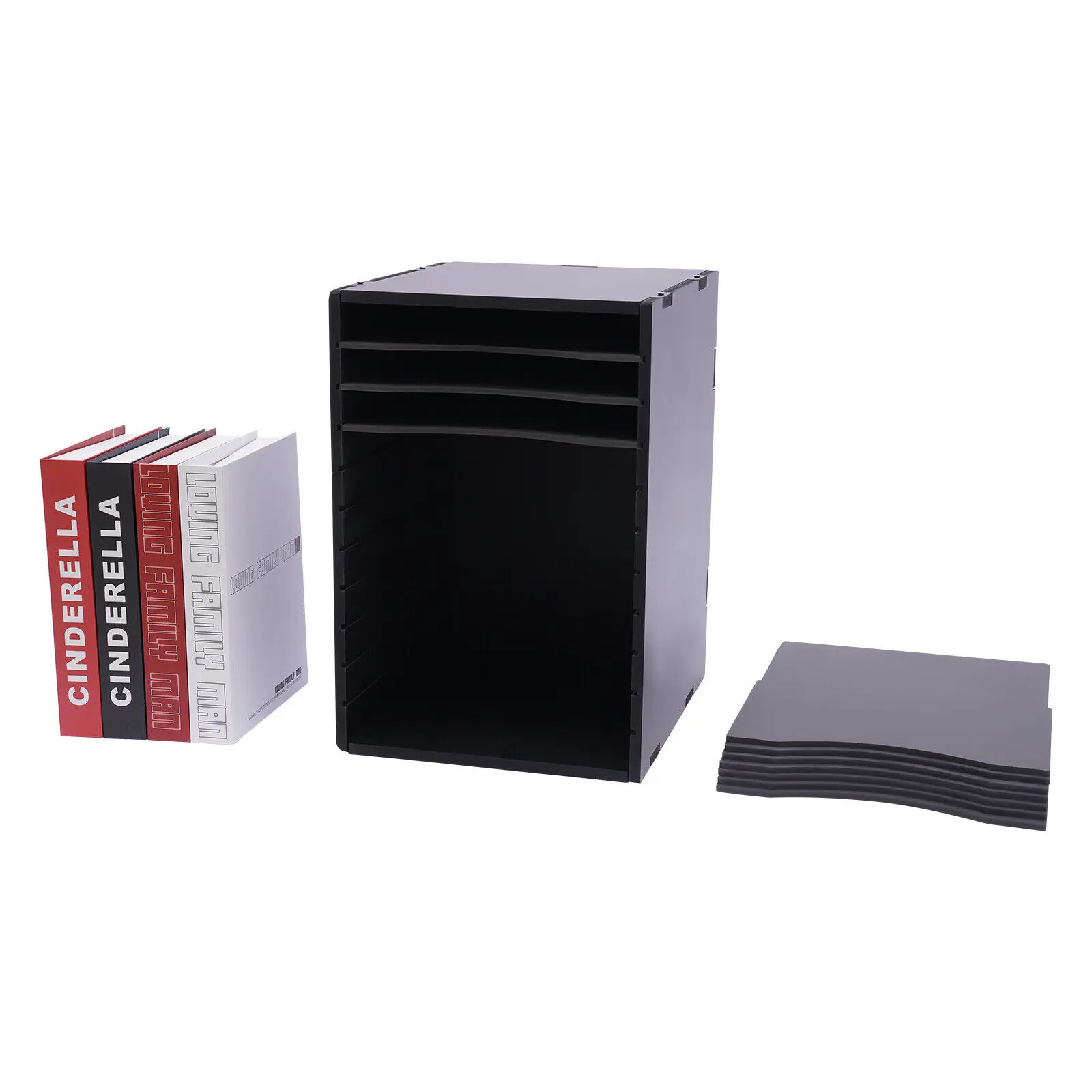 Вертикальный настольный сортировщик, 11-секционный деревянный офисный стол, держатель для файлов, органайзер