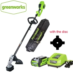 Greenworks GD40BC motore Brushless 800W decespugliatore da giardino per erba G-MAX 40V 14 pollici Cordless String Trimmer compatibile con multi