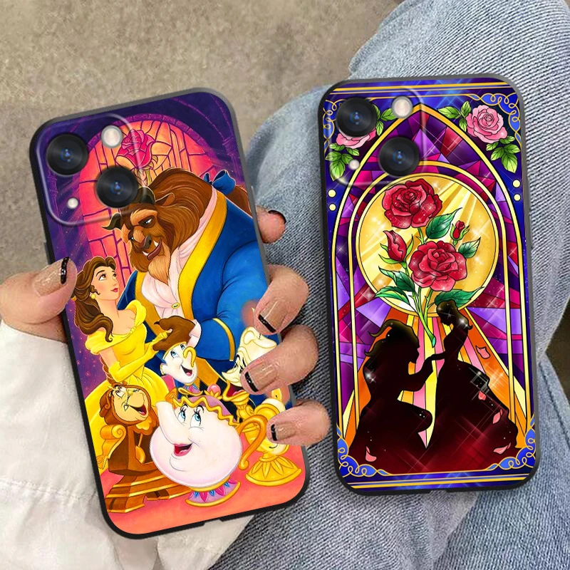 Beauty And The Beast Fairy Tale Apple iPhone Case For 15 14 13 12 11 Mini XS XR X 6S 6 Pro Max Plus Black Soft Cover