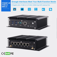 HYSTOU Firewall PFsense P09 Mini ITX PC Intel Core i3 8140U 6 Gigabit Ethernet port LAN SD Card Slot PXE Tiny Router Computer