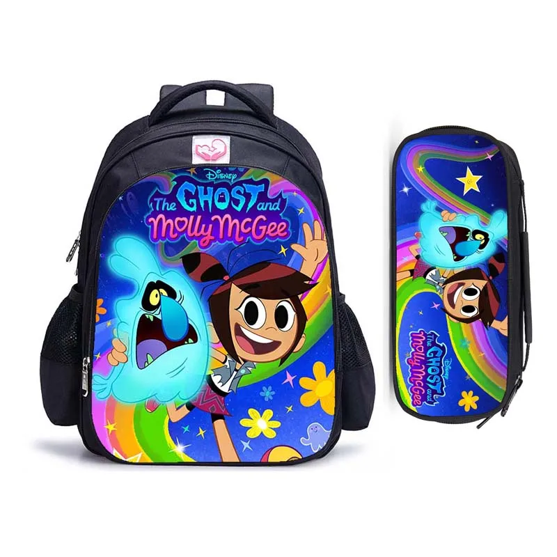 

16 Inch Disney The Ghost And Molly Mcgee Children School Bags Orthopedic Backpack Kids School Boys Girls Mochila Cartoon Bags