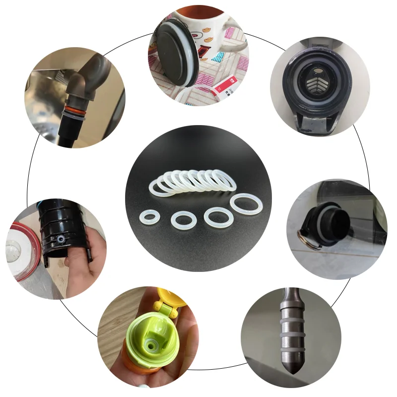 White Food Grade Silicone O-Ring Seal Gasket Kit VMQ 1.5/2.0/2.4/3.1mm Insulated Waterproof O-Shape Washer Moulding Processing