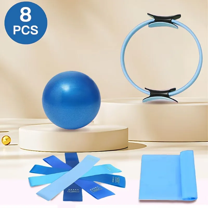 5/8 Piece Yoga Circle Gym Set, Solid Color PP, Stretching and Core Training Equipment, Fitness Tools for Sculpting and Flexibili