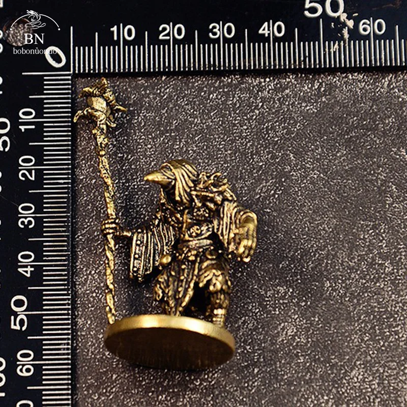 Vintage Brass sorcerer-bird Statue Desktop Ornaments Home Decorations Crafts Medicine man Figurines Miniatures Accessories