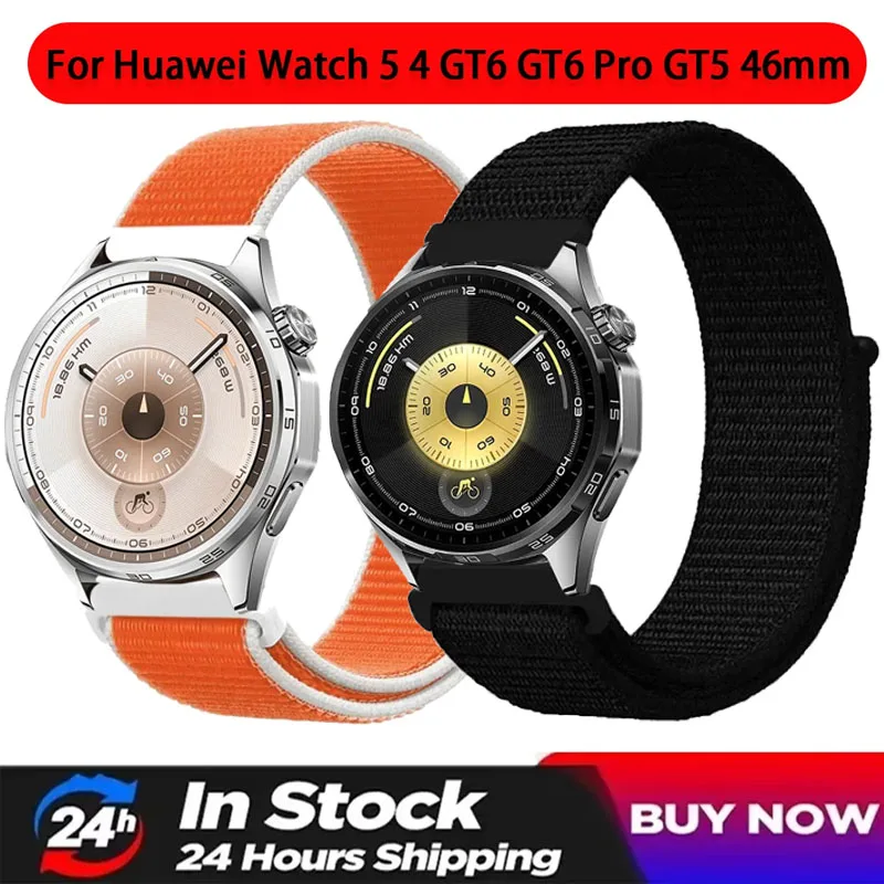 22/20 mm Flaggen-Nylonarmband für Huawei Watch 5/ GT6-5-4 Pro 46 mm Armband für Amazfit Bip 6/Active Max/2/Balance 2