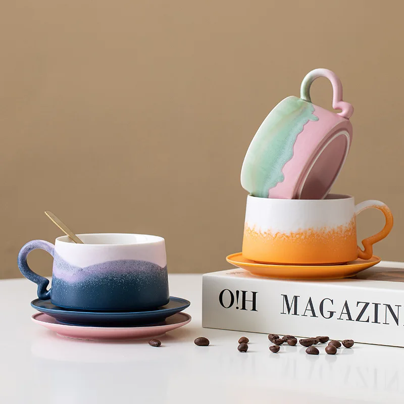 Modern Simple Kiln‑Changed Ceramic Coffee Mug Exquisite Small Drinking Cup For Men Women Home Holiday Gift