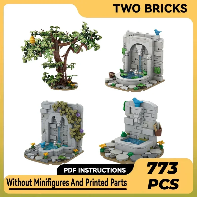 Mittelalterliche Burg Modell Moc Gebäude Ziegel Caste Wand Brunnen Technologie Modulare Blöcke Geschenke Weihnachten Spielzeug DIY Sets Montage