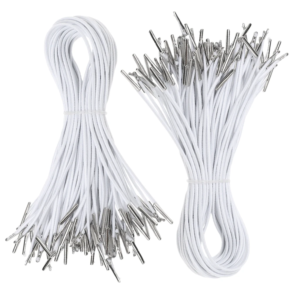 200 قطعة حزام الحبل اليدوية حبل مرن الشائكة المعدنية ينتهي لقناع Diy بها بنفسك الحرفية قبعة حفلات تجليد الكتب مجلد الحبل ملحق #1