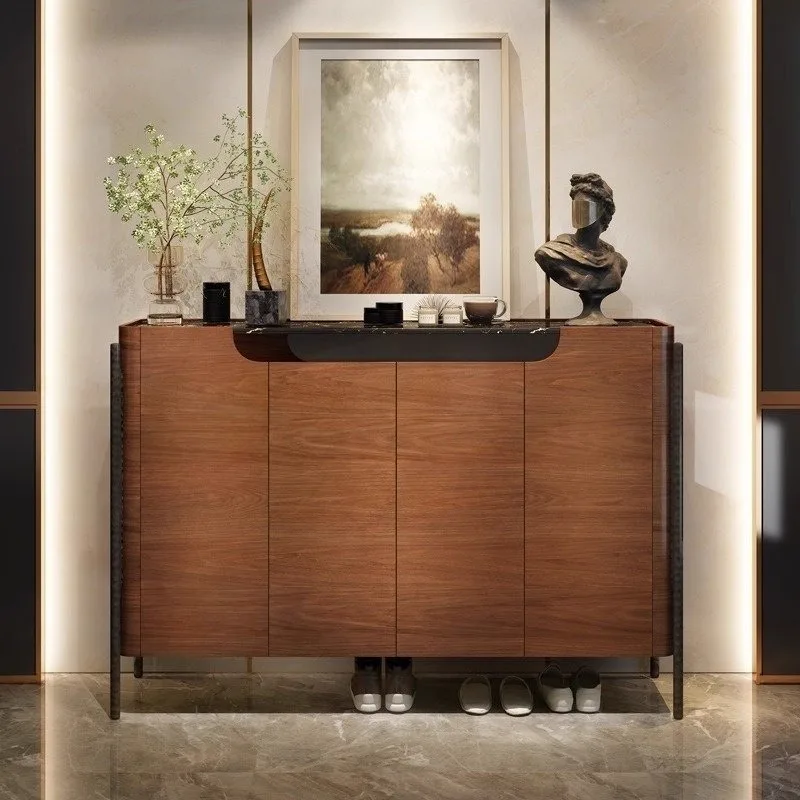 Strong Design Shoe Cabinet Thin Multifunctional Wooden Living Room Shoe Cabinet Space Saving Zapatero Vertical Furniture Home