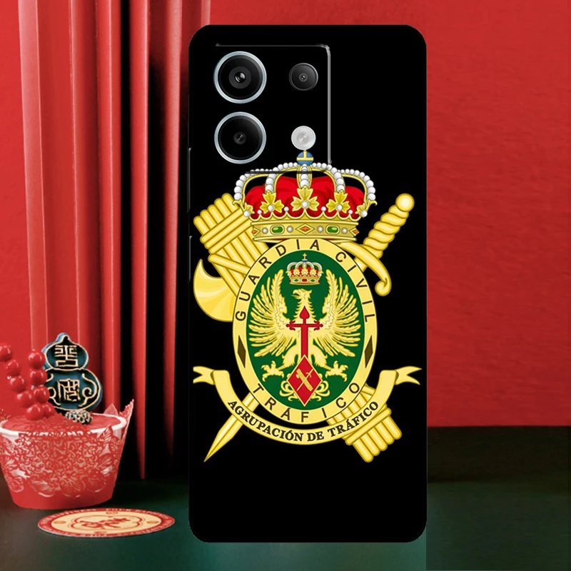 Civil Guard Spaanse Vlag Voor Xiaomi Redmi Note 14 13 Pro 12 11 9 10 9 S 10 S 11 S 12 S Redmi 13C 10C 12C 14C Telefoon Case