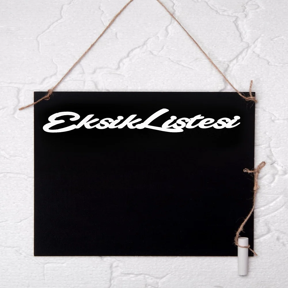 Blackboard Missing List, Kitchen List, Mickey Mouse Shopping List, Heart Chalkboard Notepad Notebook Chalk