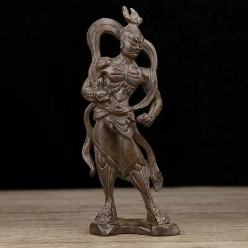 Chinese antique figure statues the Marshals Heng and Ha Buddha statue ornaments retro home decorations handicrafts gifts