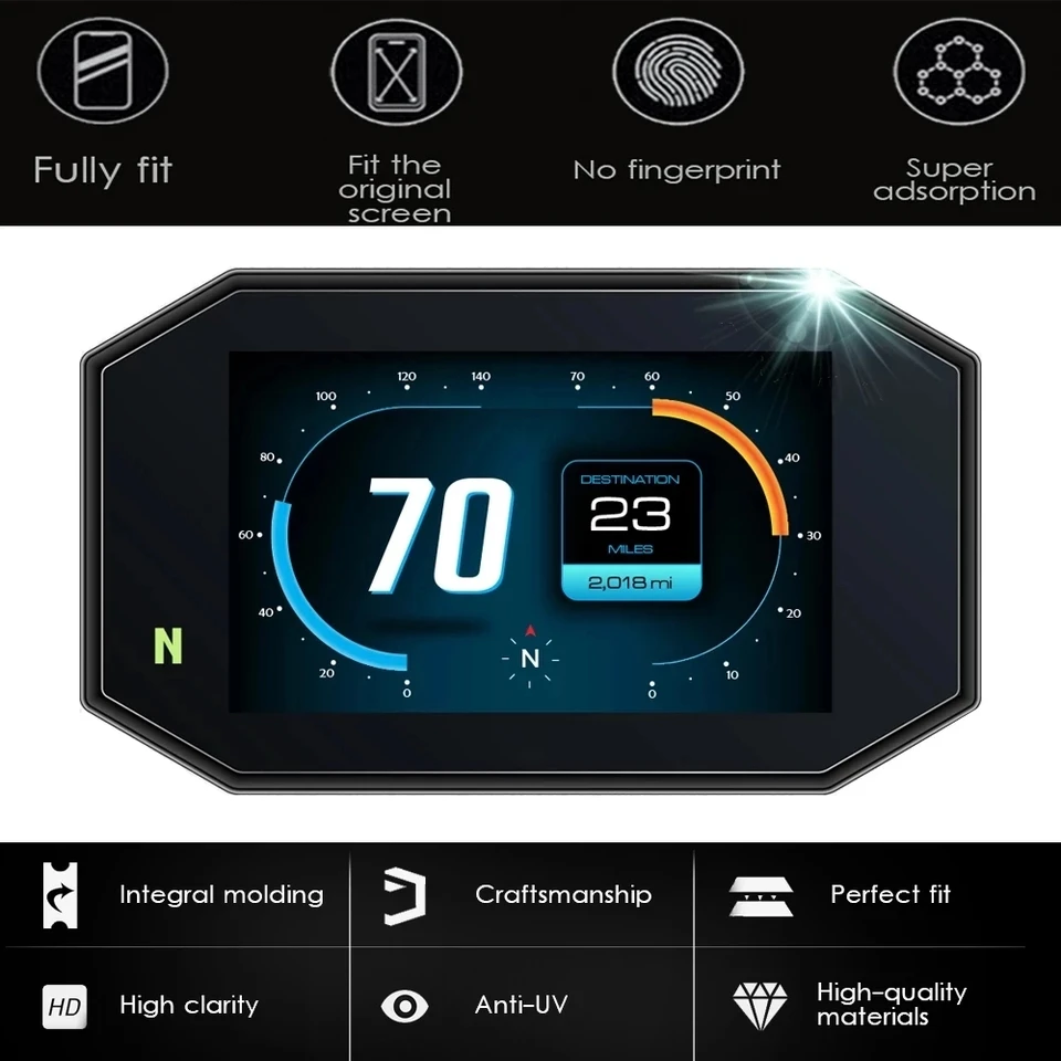2025- Para 990 RC R Motorcycle Película de Instrumento TPU Protector de Pantalla 990RCR Display Protectores de Tablero TFT Películas Protectoras Accesorios 4