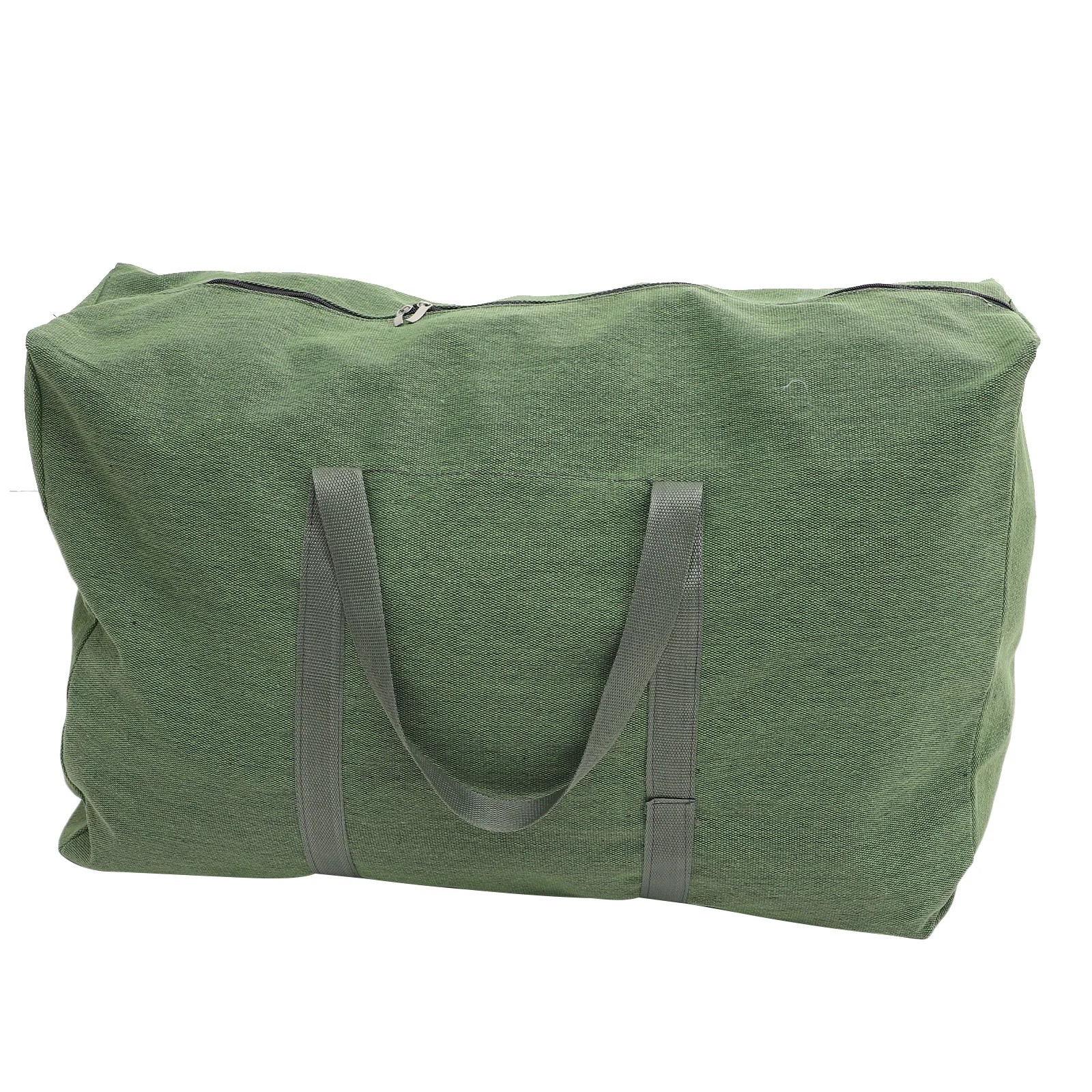 

1pc Large Capacity Moving Duffle Bag Canvas Travel Luggage Weekender Bag For Clothes Books Laptop Olive Green