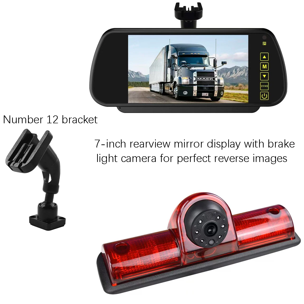 Nissan NV1500 NV2500 NV3500 NV 2012-2019 Transport car brake light rearview mirror with 7-inch rearview mirror monitor