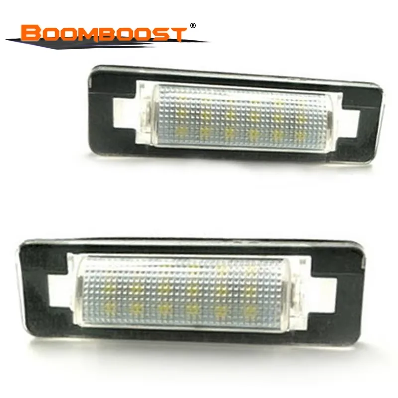

Car LED Number 2pcs 18 LED For Benz W210 W202 E300 E55 C230 C43 AMG 3528 SMD License Plate Lamps OBC