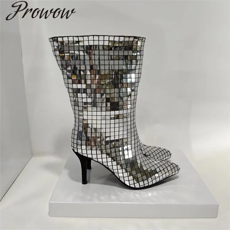 

Новые модные ботильоны с блестками, женская обувь Zapatos Mujer