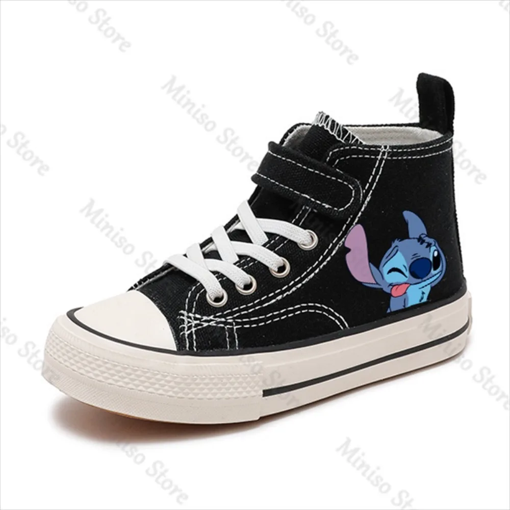 Lilo Stitch-Zapatillas deportivas de lona para niños y niñas, calzado de alta calidad con estampado de dibujos animados, estilo informal, Tenis