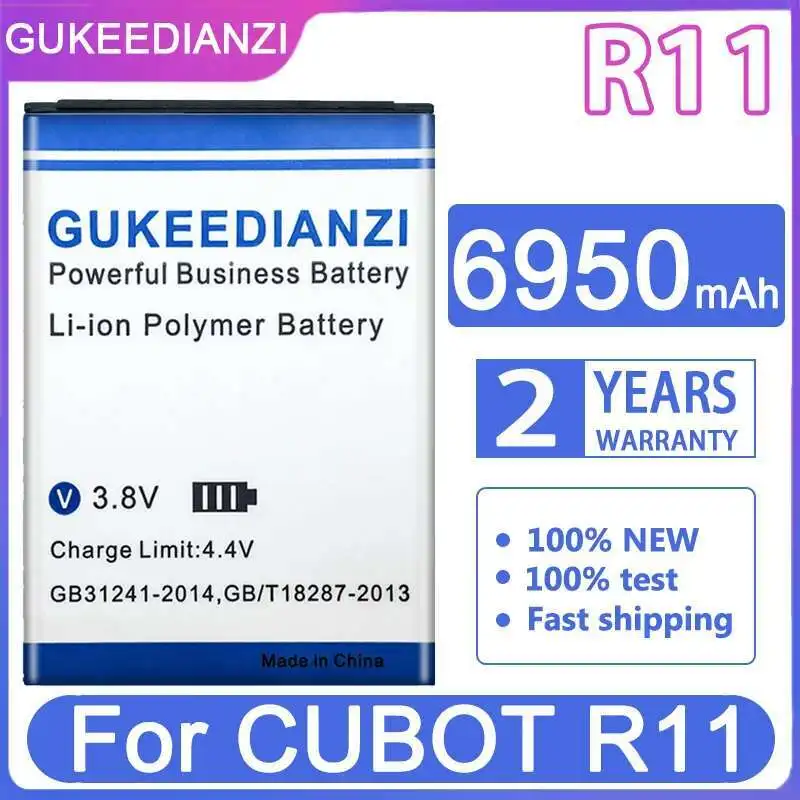 

Long Lasting For Cubot R11 Mobile Phone Battery Lightweight 6950Mah