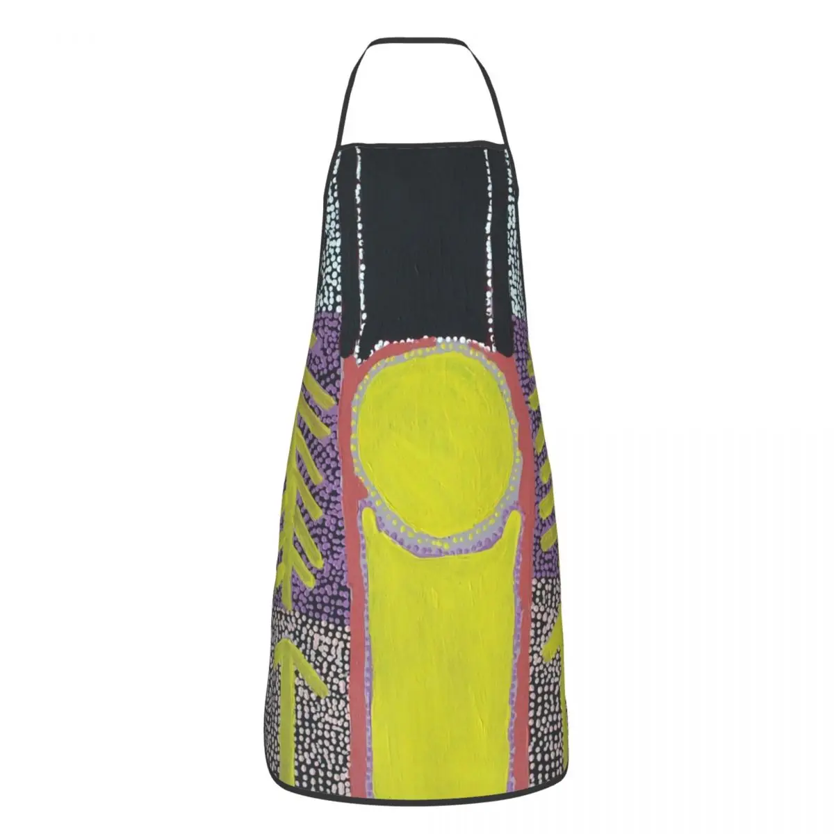 Custom  Australian Aboriginal Art Creative Pattern Bib Aprons  Unisex Kitchen Chef Tablier Cuisine for Cooking Baking Gardening