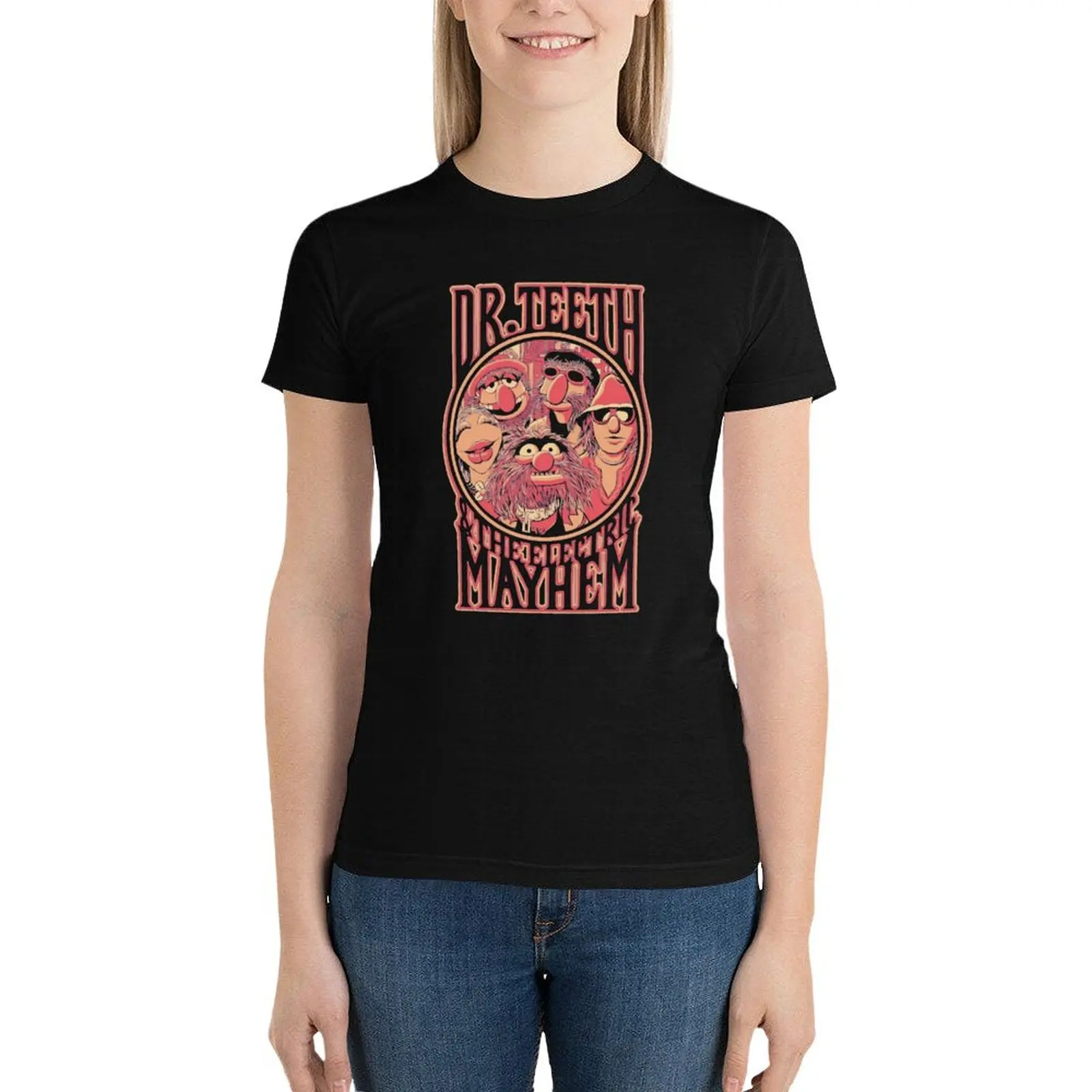 Dr Teeth e The Electric Mayhem roupas estéticas para mulheres, camiseta ocidental, vestido