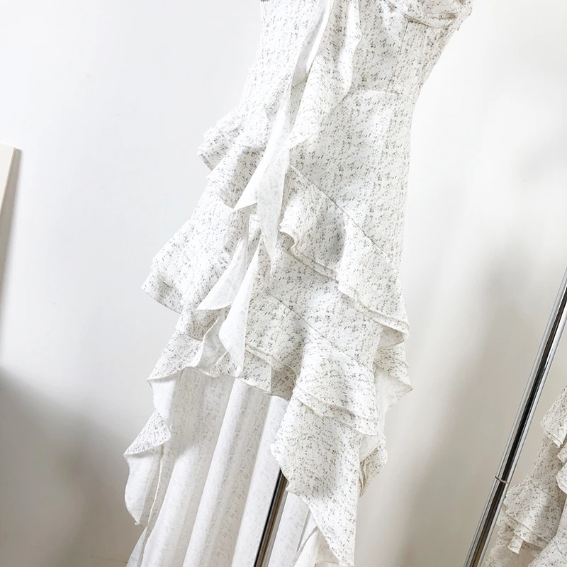 Sukienki letnie damskie w stylu koreańskim, eleganckie sukienki na ramiączkach spaghetti, sukienki imprezowe z nadrukiem, długie sukienki plażowe, asymetryczne sukienki letnie.