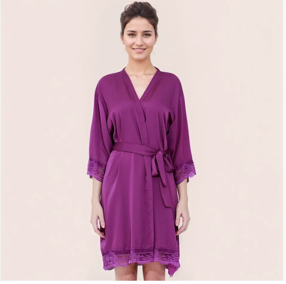1 Piece Women's Underwear Glossy Robe Pajamas Ice Silk plus Size Nightgown Homewear Fashion Trend