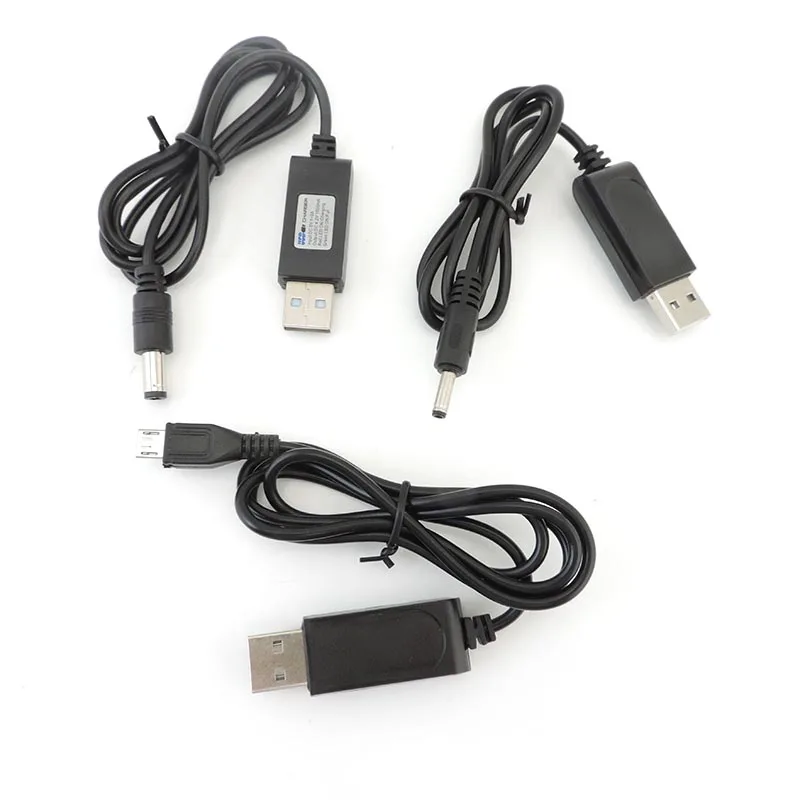 USB A male 5V to 4.2V DC 5.5x2.1mm 3.5x1.35mm mirco usb Charging cable Converter Power connector Cable for 18650 Lithium Battery