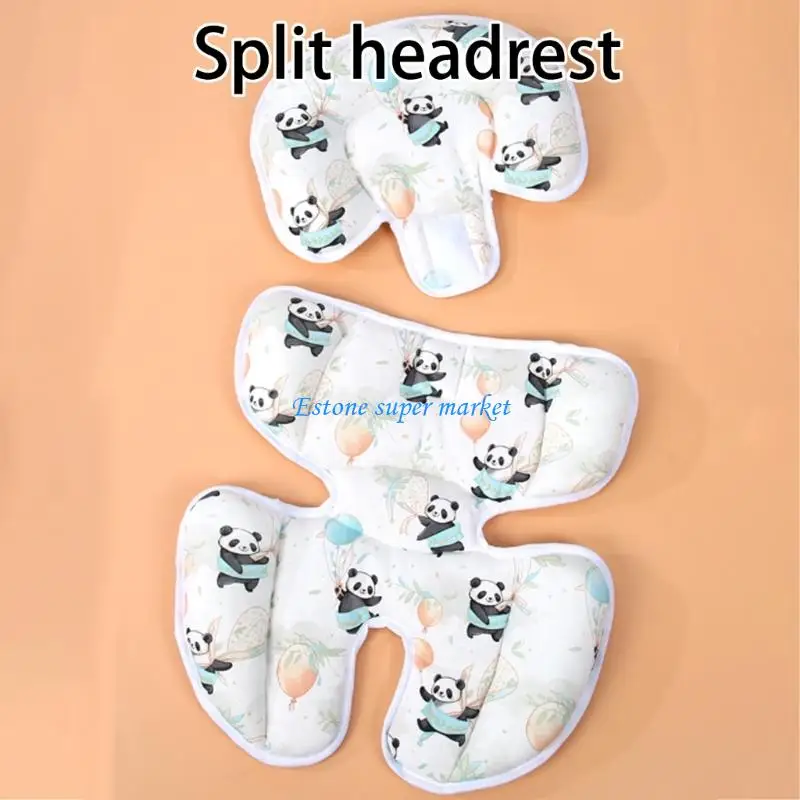 

090B 2 in 1 Infant Strollers Pad Features Removable Head and Body Support for Growing Baby to 15 Pounds