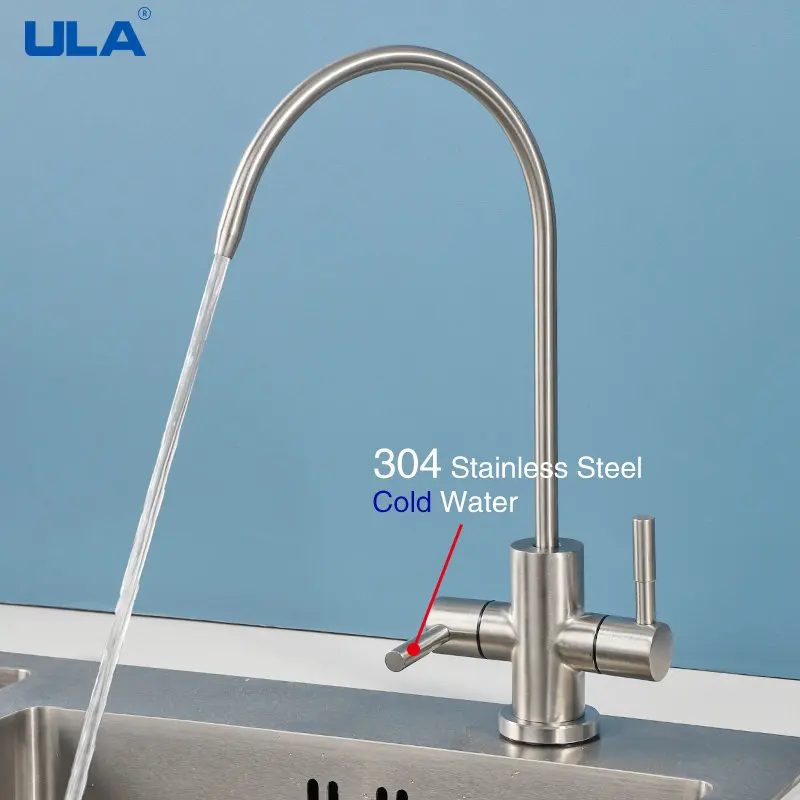 ULA Stainless Steel Kitchen Water Filter Faucet Drinking Water Tap Reverse Osmosis Drinking Water Filter Sink Tap Kitchen