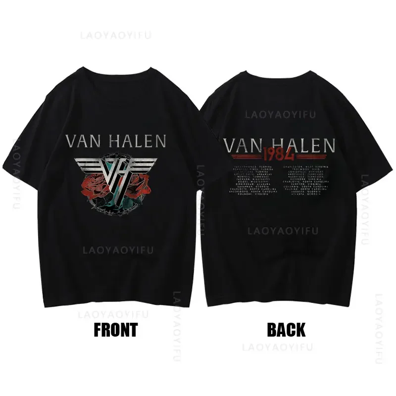 Hot Sale Eddie Van Halen Evh Theme 100%Cotton Summer Clothing Unique Short Sleeve Tee Graphic Gym Top Streetwear Unisex T Shirt