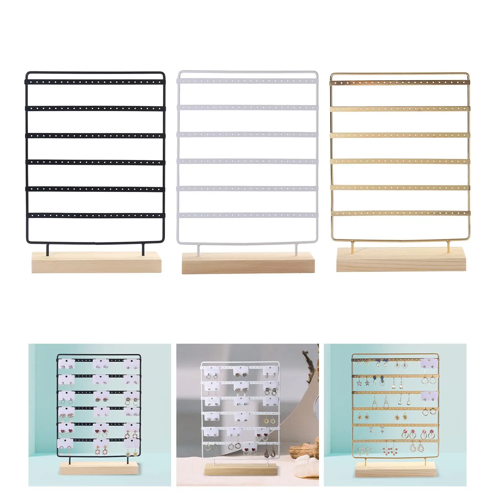 Rak Display Organizer perhiasan anting-anting gantung untuk lemari meja toko