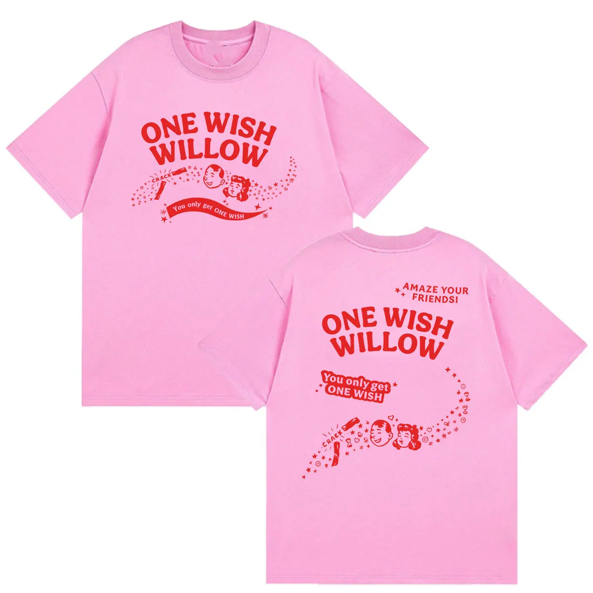 2026 Movie Obsession One Wish Willow Print T-Shirts für Herren und Damen – Modische Oversized T-Shirts aus hochwertiger Baumwolle für den Sommer – Detail 4