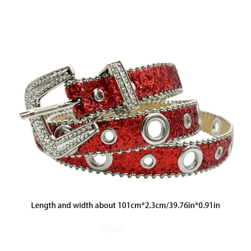 Ceinture à boucle en diamant à pour femmes, ceinture taille à Harajuku pour adolescents, livraison