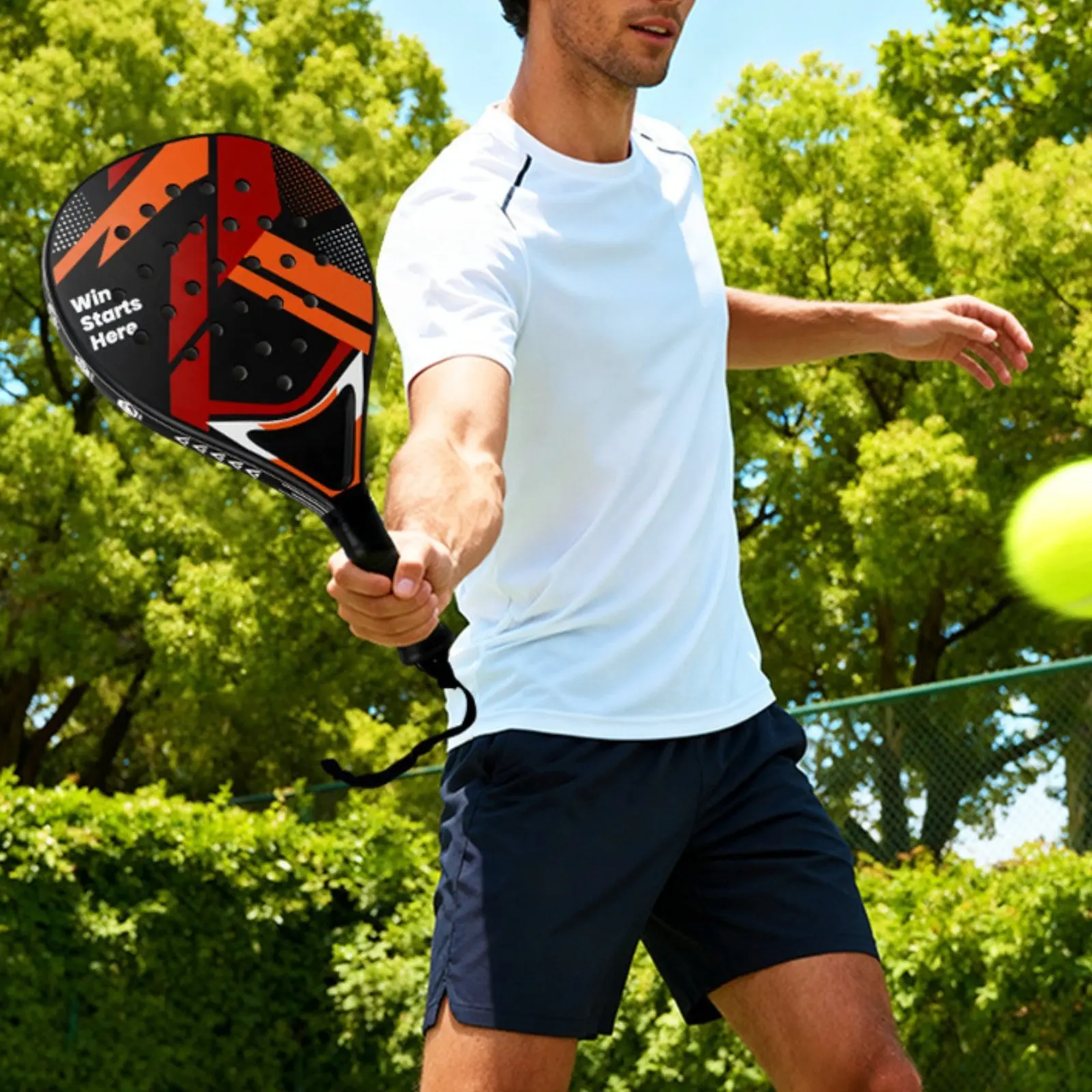 

Beach Paddle Set Shock Absorbing Padel Racket Set Padel Racket Sport Paddle Non-Slip Grip Bounce Racket Sport Racket