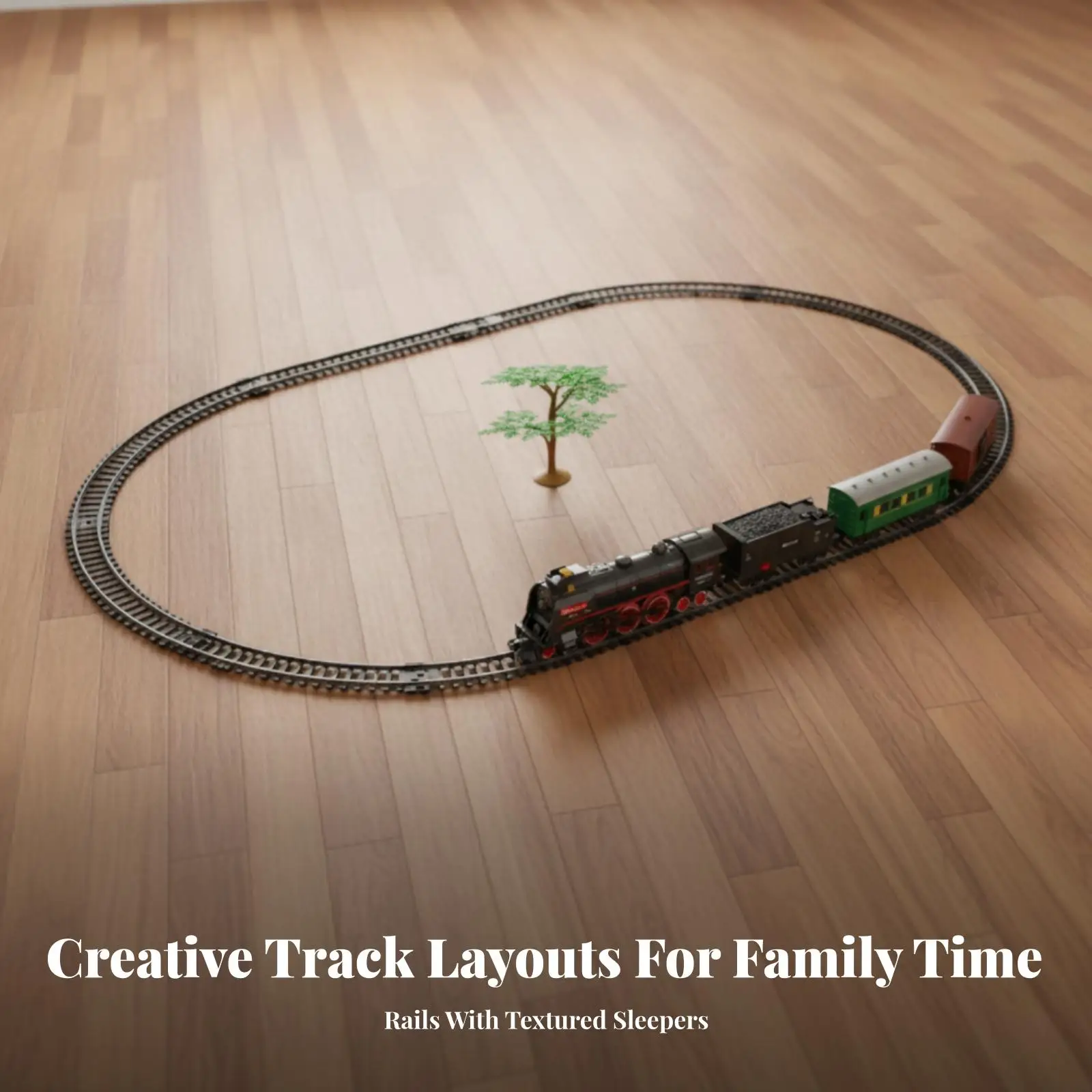 Vintage Steam Train Playset Electric Toy with Lights and Smoke Effect for Kids Railway Gift