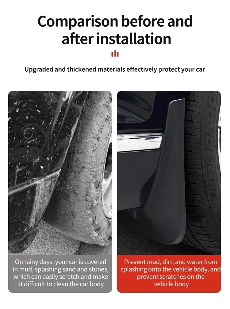 For Volvo EX30 5-door 2024~2026 2025 crossover Car Mudguards Mudflap Mudguard Splash Guards Mud Flaps Fender accessories Auto