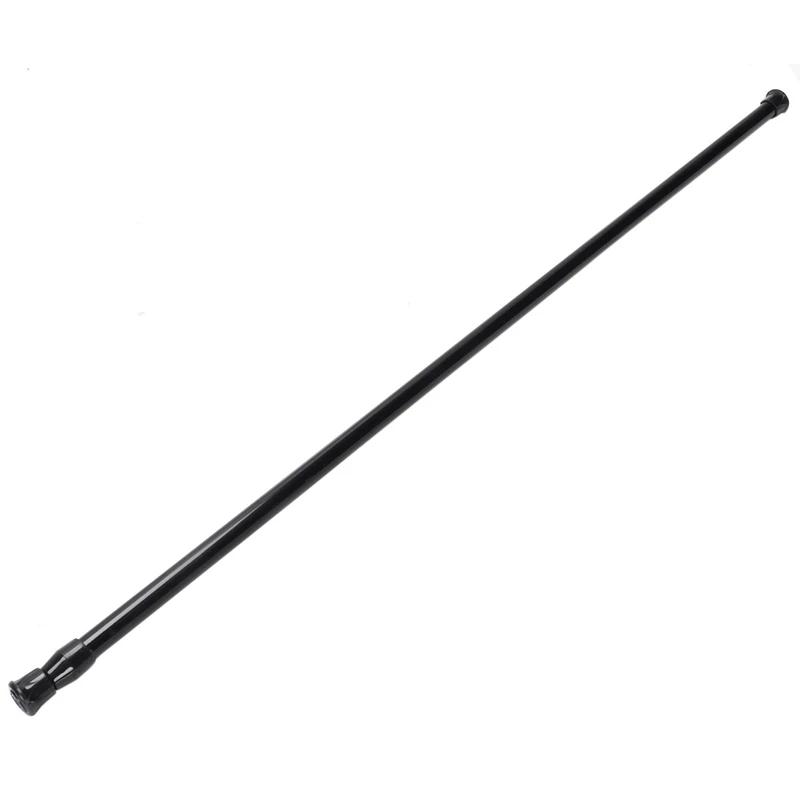 5X Extendable Telescopic Spring Loaded Net Voile Tension Curtain Rail Pole Rods,70-120Cm,Black