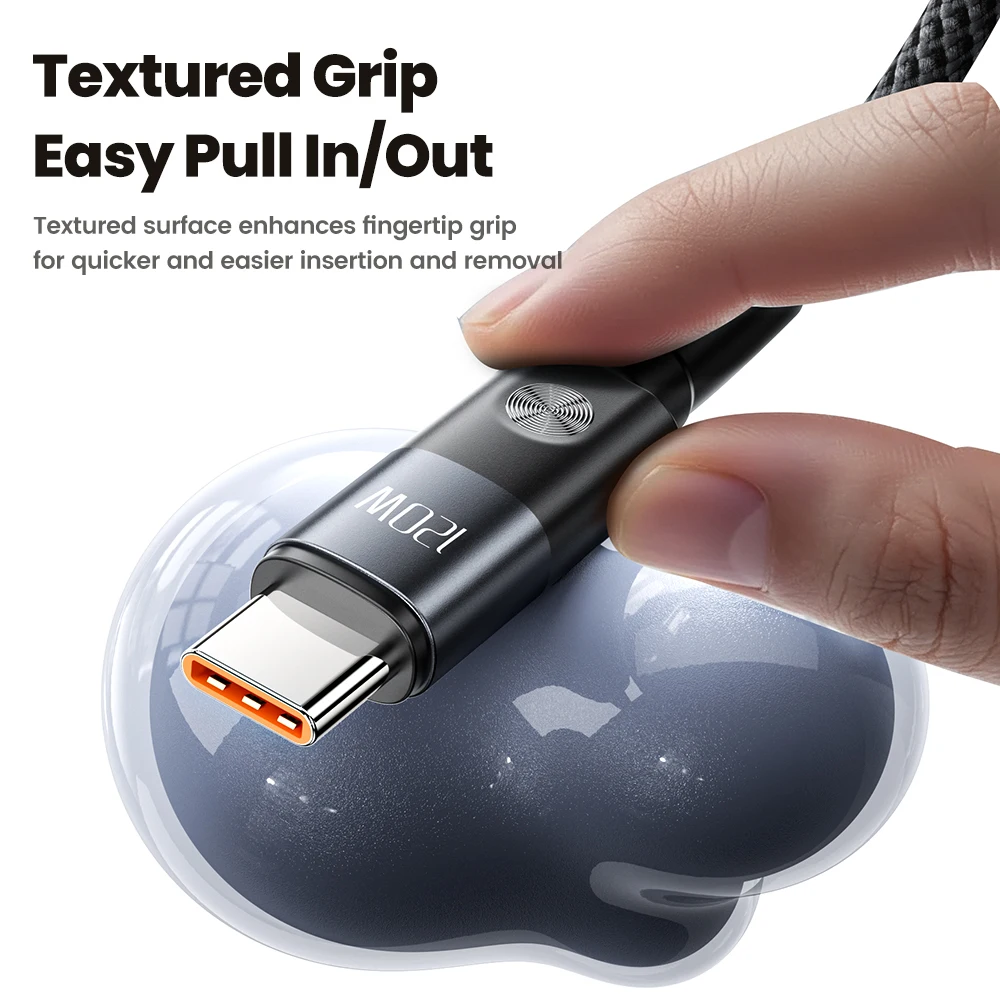 Kabel USB do Type C Toocki 6A, ładowarka 120W Turbo Super Charge, kabel USB C do szybkiego ładowania dla Xiaomi Mi 13 17 Pro Redmi Note POCO — zdjęcie produktu 2