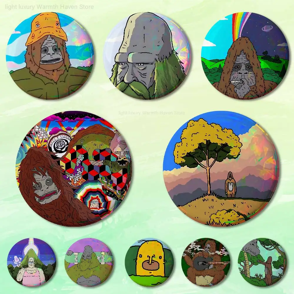 

T-The Big L-Lez Show Enamel Pin Tinplate Round Brooch Cosplay Nijigen Otaku Culture Badges 58mm 44mm 32mm 75mm 25mm