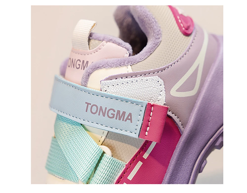 أحذية رياضية شتوية للأطفال سميكة دافئة أفخم الثلوج الأحذية بولي Leather جلد مقاوم للماء الصبي الفتاة أفخم التمهيد الشتاء أحذية رياضية للأطفال #6