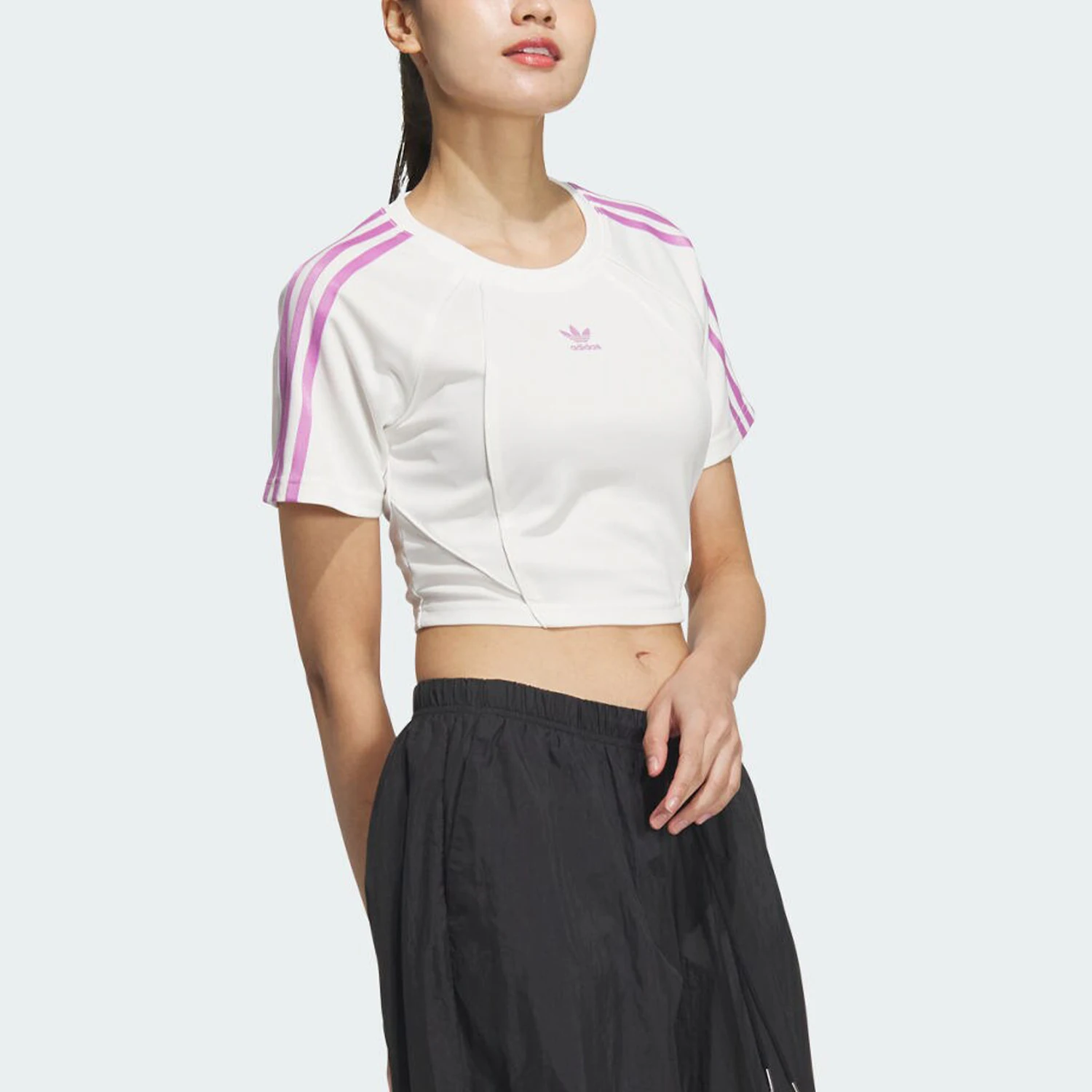 Adidas genuine clover women's fashionable breathable sports casual short sleeved shirt JD3286