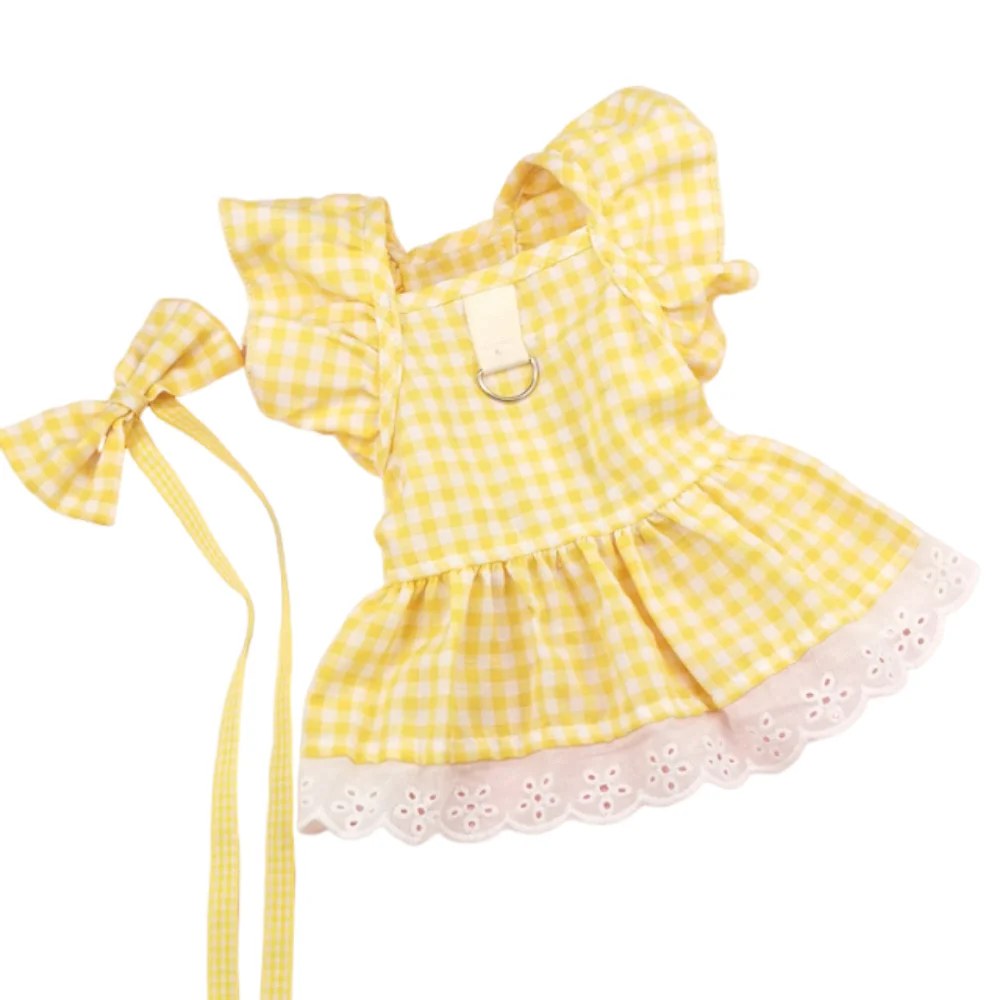 

Puppy Gown Sweet Pet Flying Sleeves Skirt Soft British Style Cat Princess Dress Cute Elegant Puppy Fairy Skirt Summer Spring