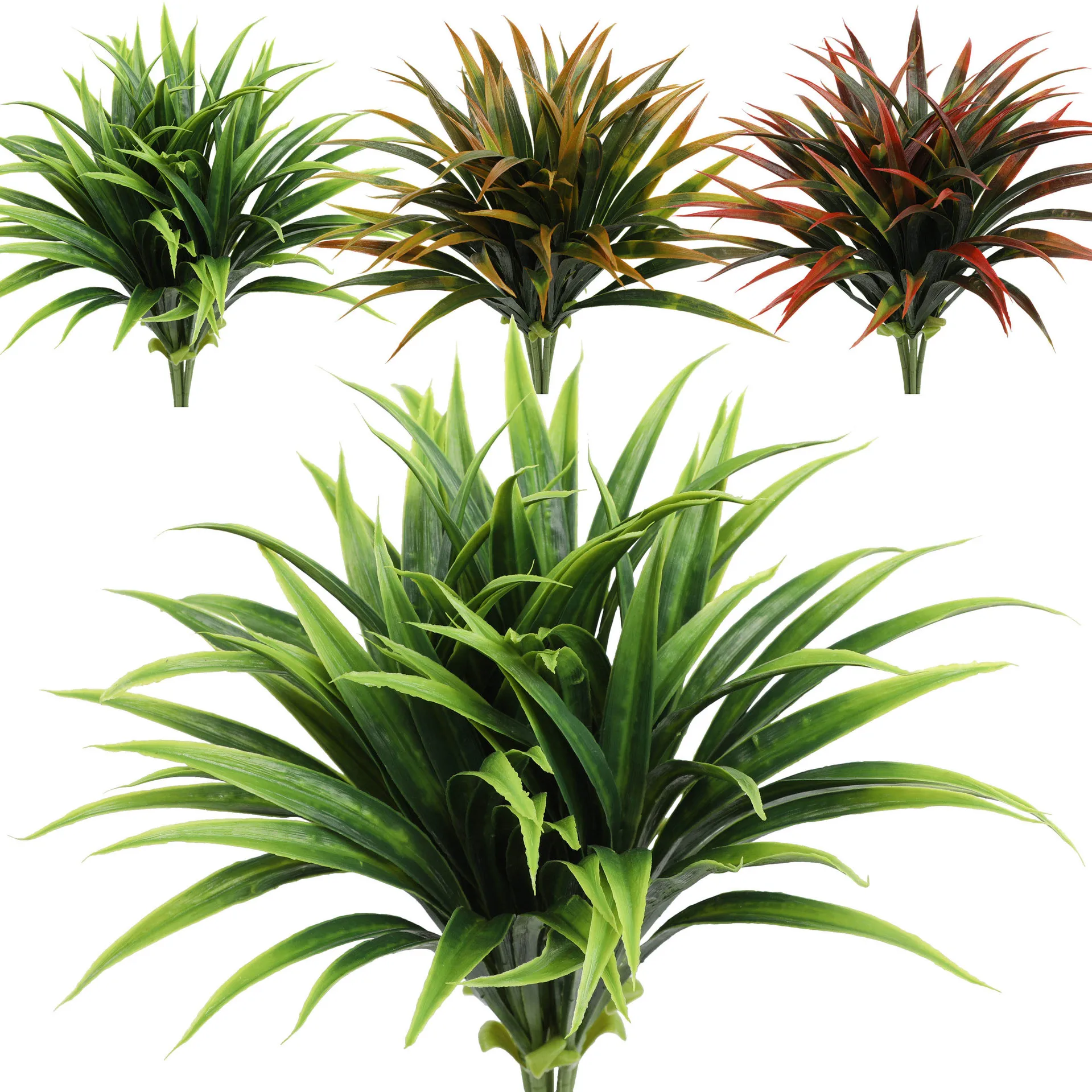 محاكاة النباتات الخضراء السيف الأوركيد العشب غوم الديكور الحلي في الهواء الطلق فناء حدائق متجر النوافذ المناظر الطبيعية الدعائم